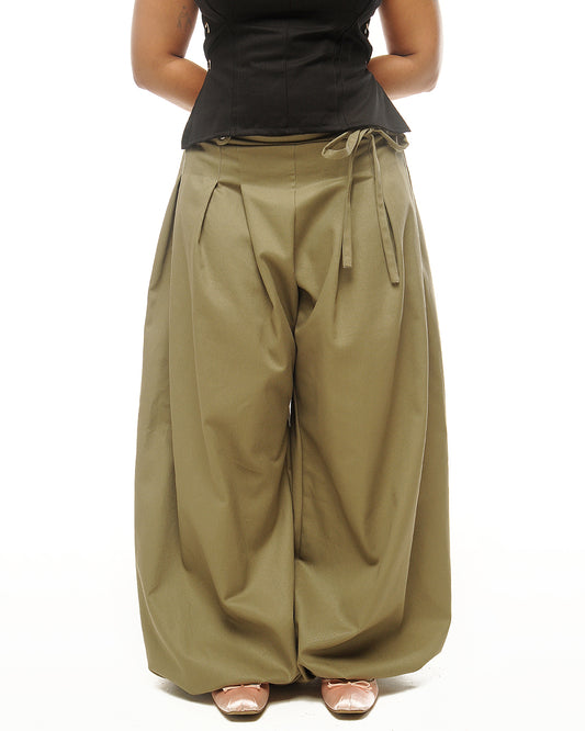 Box pleat baggies- sage, black, cream  & grey