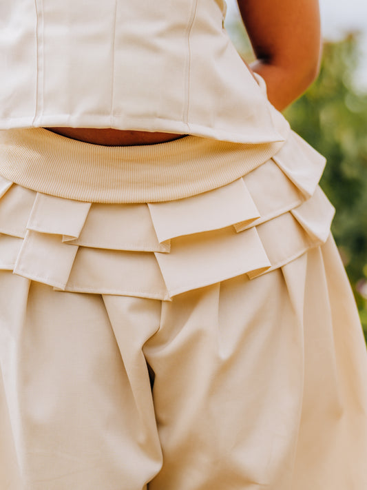 Pleated mini skirt attachment