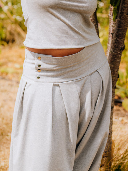 Jersey box pleat culottes